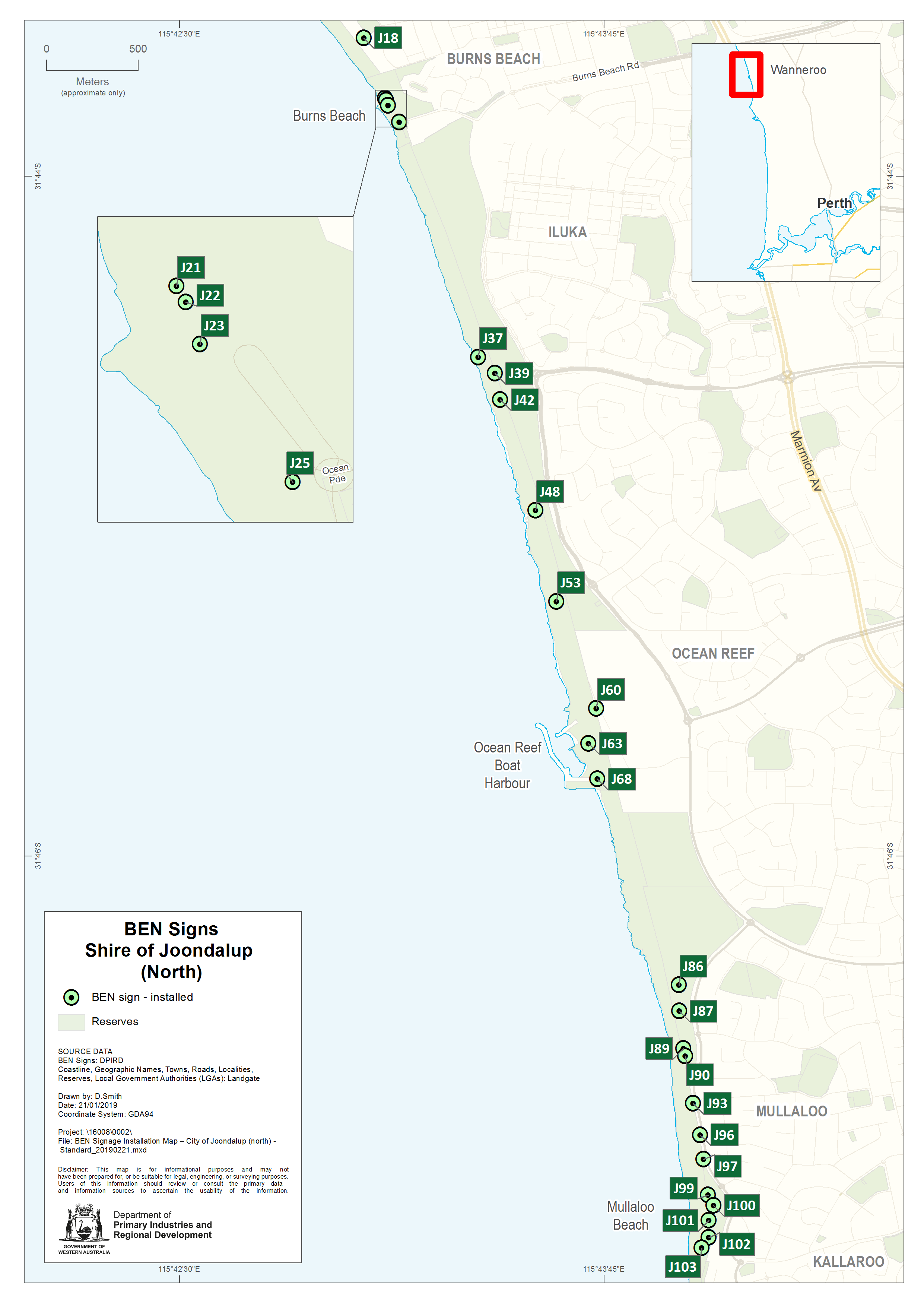 City Of Joondalup Map Sharksmart - City Of Joondalup